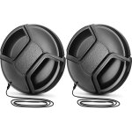 Set of 2 clip - on lens cap, lens cap, 58 mm lens cap for front camera lenses for canon, sony and other ...