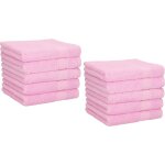 Shiba - lot de 10 serviettes dbarbouillettes lavettes palermo taille: 30x30 cm ros[1571]