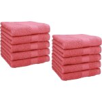 Shiba - lot de 10 serviettes dbarbouillettes lavettes taille 30x30 cm en 100% coton premium (framboise)[1166] ...