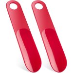Shiba - lot de 2 chausse - pieds en plastique - 18, 7 cm de long - avec support mural - rouge[341]