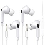 Shiba - [2 pack] ecouteurs 3, 5mm, ecouteurs intra - auriculaires, ecouteurs anti - bruit avec microphoneet ...