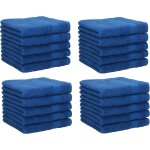 Shiba - lot de 20 serviettes dbarbouillettes lavettes neapel taille: 30x30 cm couleur bleu[1491]