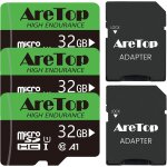 Shiba - carte micro sd 32go, lot de 3 carte memoire uhs - i, tf micro sdhc classe 10, u1, avec adaptateur ...