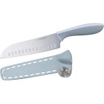 Shiba - couteau santoku 18 - 30, 5 cm eversharp, polypropylne, lastomre, acier ccr + , gris et mauve, ...