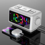 Shiba - radio reveil digital, rveil numrique, led horloge digitale, avec 2 modes d'alarme, minuterie, ...