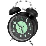 Shiba - rveil double cloche, avec lumineux silencieuse rveil, rtro mcanismes  quartz electroniques, ...