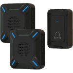 Shiba - sonnette de porte extrieure sans fil ip68 grande enceinte puissante, affichage led, porte 300 ...