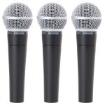 Shure sm 58 micro de chant dynamique (set de 3)