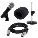 Shure sm58 lce avec support de table, c�ble et bonnette anti - vent