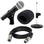 Shure sm58 se avec support de table, c�ble et bonnette anti - vent