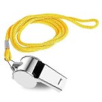 Sifflet en acier inoxydable avec corde