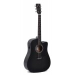 Sigma dmce - bkb - guitare electro - acoustique dreadnought - noir d�grad� satin�