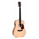 Sigma dsme - guitare electro - acoustique dreadnought short scale - naturel satin�