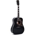 Sigma guitars dm - sg5 - bk guitare folk electro - acoustique