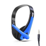 Single 3. 5mm blue casque de jeu stro  rduction de bruit avec micro pour ordinateur portable ps4, ...