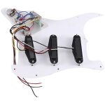 Single coil pickup sss guitare electrique charg� pr�filaire pickguard scratch plate strat 11 trous 3ply ...