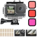 Sjzg - bo�tier etanche pour djl osmo action 4 action 3, bo�tier de protection sous - marine de 60 m / ...