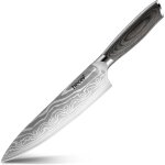 Sjzg - couteau chef 20cm acier u2013 manche ergonomique pakkawood, motif damas laser, tranchant durable, ... Sjzg - couteau chef 20cm acier u2013 manche ergonomique pakkawood, motif damas laser, tranchant durable, ...