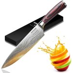 Sjzg - couteau chef, couteau cuisine professionnel 8  - couteau japonais - acier inoxydable allemand ...