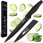 Sjzg - couteau de cuisine professionnel 20 cm - a trancher avec etui et bote - dcouper, saumon, jambon ...