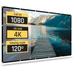 Sjzg - - ecran de projection 100 pouces - pliable - anti - plis - format large 16:9 - angle de vision ...