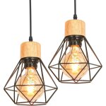 Sjzg - suspension luminaire vintage industrielle lustre abat - jour en métal et bois Ø160mm plafonnier ... Sjzg - suspension luminaire vintage industrielle lustre abat - jour en métal et bois Ø160mm plafonnier ...