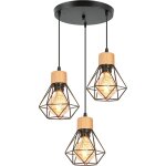 Sjzg - suspension luminaire vintage industrielle lustre abat - jour en métal et bois Ø160mm plafonnier ... Sjzg - suspension luminaire vintage industrielle lustre abat - jour en métal et bois Ø160mm plafonnier ...
