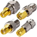 Sma vers f - type de c�ble coaxial adaptateur droit 4 kit pour radio fm antenne dab wifi catv - tv modems ...