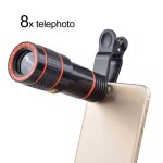 Smartphone universel avec zoom hd 8x 12x, camra optique monoculaire, camping, chasse, sport, tlobjectif ...