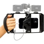 Smartphone vid�o rig handheld avec dragonne, filmmaking cage, stabilisateur phone pour iphone 13 12 11 ...