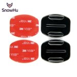 Snowhu pour cam�ra sport accessoires base 2x support plat vhb adh�sif collant pour gopro hero 7 6 5 4 ...