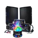 Sonorisation animations dj bm sonic ampli 1000w, paire d'enceintes passives 2x300w, table de mixage, ...