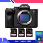 Sony a7 iv nu + 3 sandisk 128gb extreme pro uhs - ii sdxc 300 mb / s + ebook 'devenez un super photographe' ...