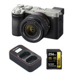 Sony a7c ii (28 - 60mm) argent kit + lexar 256go carte mmoire professional 1800x uhs - ii sdxc + kingma ...