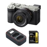 Sony a7c ii (28 - 60mm) argent kit + lexar 64go carte mmoire professional 1800x uhs - ii sdxc + kingma ...