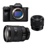 Sony alpha 7 iv + objectif fe 24 - 105mm + fe 50mm f / 1. 8 garanti 3 ans