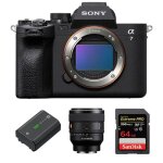 Sony alpha a7 mark iv appareil photo + fe 50mm f1. 4 gm + batterie np - fz100 + sandisk 64 go extreme ...