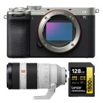 Sony alpha a7c ii corps argent + sony fe 100 - 400 mm f4. 5 - 5. 6 gm oss + lexar 128 go professionnel ...