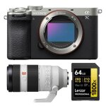 Sony alpha a7c ii corps argent + sony fe 100 - 400 mm f4. 5 - 5. 6 gm oss + lexar 64 go carte mmoire ...