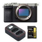 Sony alpha a7c ii corps argent + lexar 512go carte m�moire sdxc professionnelle 1800x uhs - ii + kingma ...