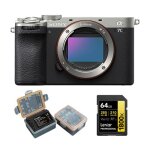 Sony alpha a7c ii corps argent + lexar carte mmoire sdxc professionnelle 1800x uhs - ii 64go + kingma ...