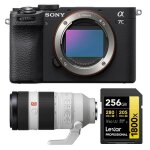 Sony alpha a7c ii corps noir + sony fe 100 - 400mm f4. 5 - 5. 6 gm oss + lexar 256go carte mmoire sdxc ...