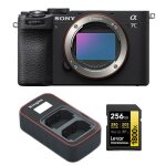 Sony alpha a7c ii corps noir + lexar 256go carte mmoire sdxc professionnelle 1800x uhs - ii + kingma ...