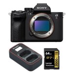 Sony alpha a7r v corps + lexar 64go carte mmoire sdxc professionnelle 2000x uhs - ii + kingma sony np ...