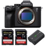 Sony alpha a7s iii nu + 2 sandisk 128gb extreme pro uhs - ii sdxc 300 mb / s + 1 sony np - fz100 garantie ...