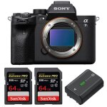 Sony alpha a7s iii nu + 2 sandisk 64gb extreme pro uhs - ii sdxc 300 mb / s + 1 sony np - fz100 garantie ...