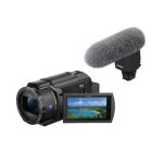 Sony fdr - ax43a camscope noir + microphone shotgun sony ecm - b1m