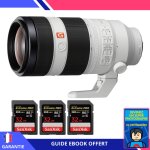 Sony fe 100 - 400mm f / 4. 5 - 5. 6 gm oss + 3 sandisk 32gb uhs - ii 300 mb / s + ebook 'devenez un super ...