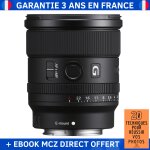 Sony fe 20 mm f1. 8 g (sel20f18g) + ebook '20 techniques pour russir vos photos' - objectif sony
