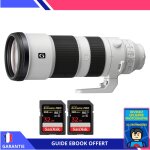 Sony fe 200 - 600mm f / 5. 6 - 6. 3 g oss + 2 sandisk 32gb uhs - ii 300 mb / s + ebook 'devenez un super ...